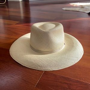 Cuyana Panama Wide Brim Summer Hat/Fedora -Natural